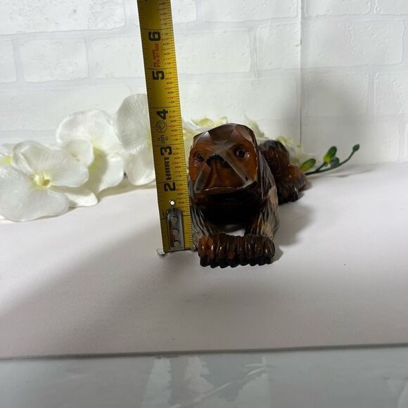 Hand carved wooden Dog bobble head - Picture 4 of 12